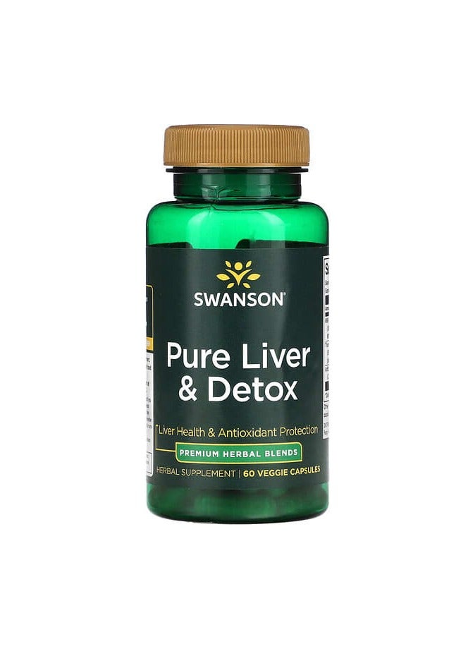 SWANSON Pure Liver & Detox , 60 Veggie Capsules