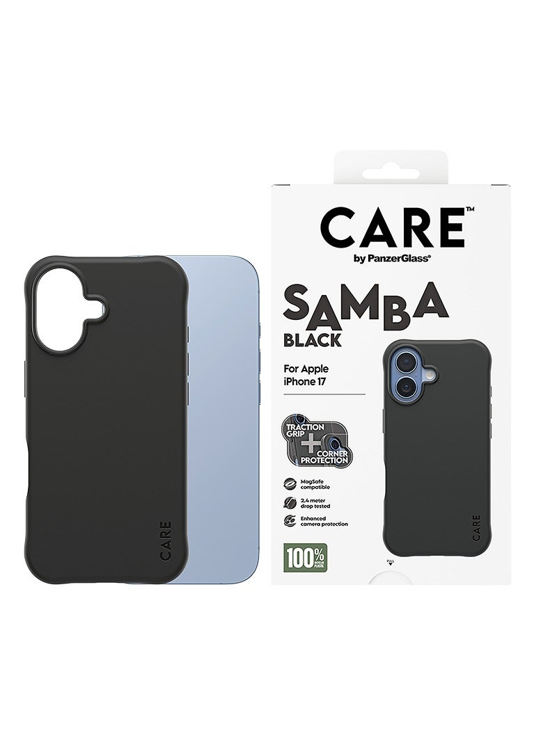 PanzerGlass CARE Fashionable Case Samba with MagSafe iPhone 17 - Black - Image 1