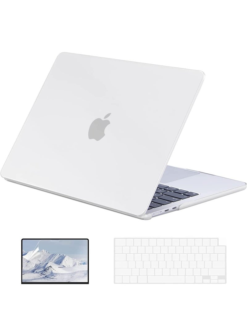 3-in-1 Protective Hard Case Set for 2026 MacBook Neo 13 Inch with A18 Pro Chip(A3404), Frosted Anti-Scratch Anti-Drop Non-Yellowing Hard Shell with Keyboard Cover & Screen Protector, Matte Clear - Image 1
