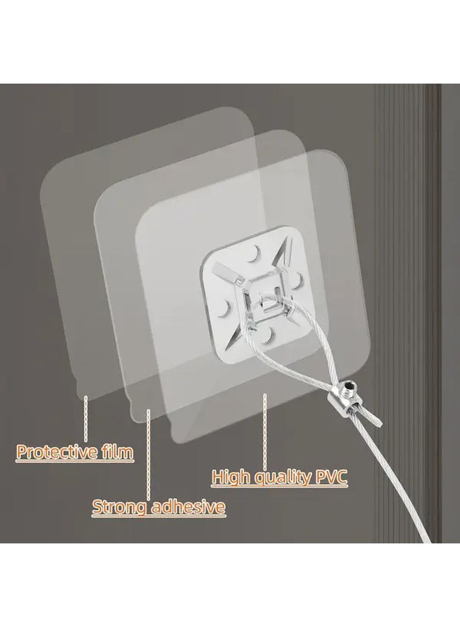 Adjustable TV Mounting Strap Kit No Drilling Required Adhesive Wall Fixation - Image 5
