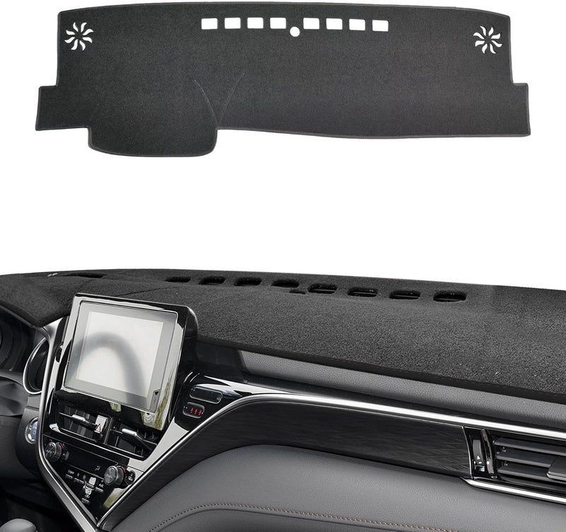 POSAID Dashboard Dash Cover for Honda Camry 2023 2022 2021 2020 2019 2018 Dash Mat Dashboard Cover Carpet Custom Fit Camry 2018-2023, Black Trim - Image 1