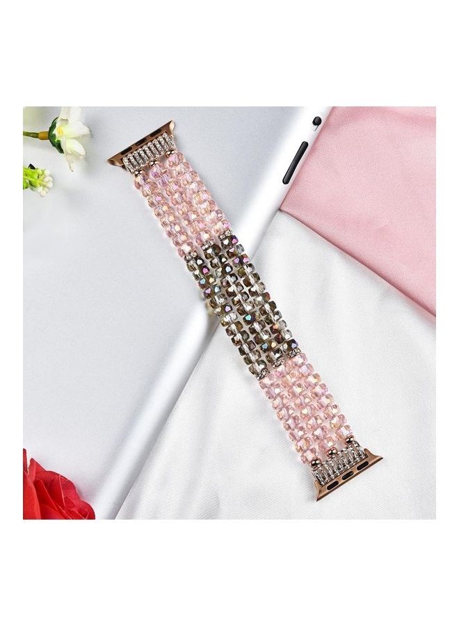NIBEMINENT Replacement Watchband For Apple Watch Crystal Pink - Image 4