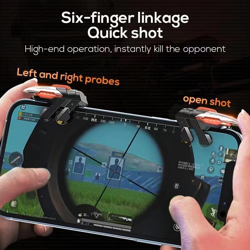 Mikirini 13 in 1 PUBG Mobile Controller Combo Kits Mobile Phone L2R2 4 Triggers for PUBGCall of DutyApex Aim Fire Trigger for iPhone Android Phones - Image 3