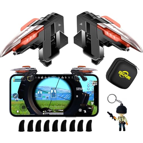 Mikirini 13 in 1 PUBG Mobile Controller Combo Kits Mobile Phone L2R2 4 Triggers for PUBGCall of DutyApex Aim Fire Trigger for iPhone Android Phones - Image 1