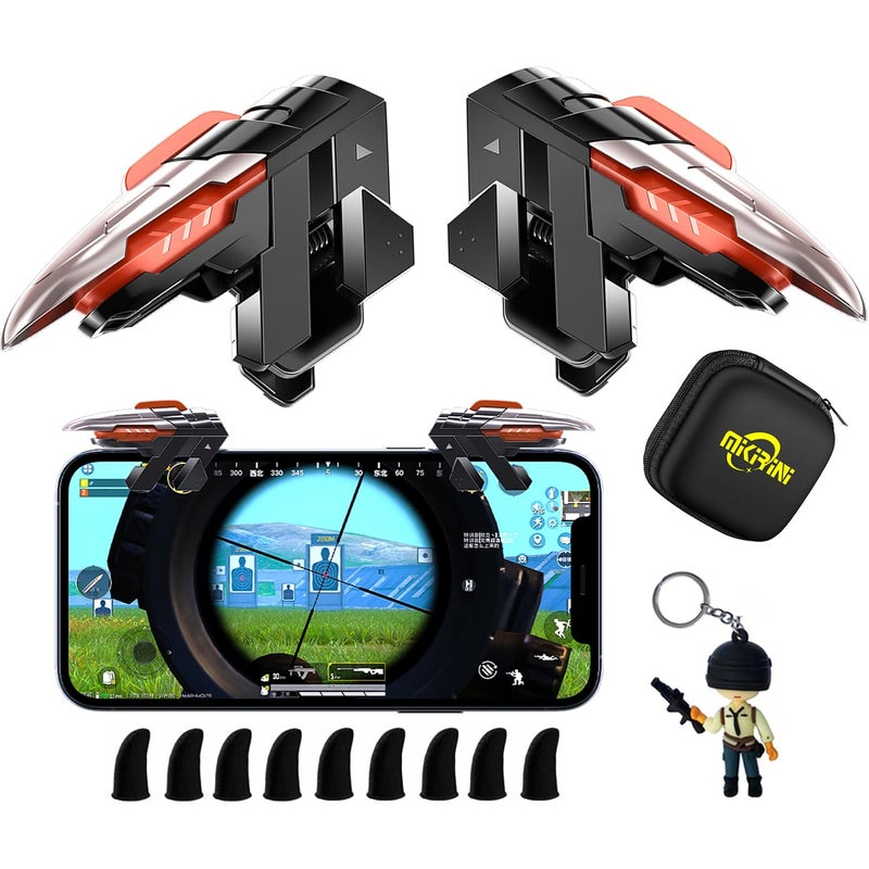 Mikirini 13 in 1 PUBG Mobile Controller Combo Kits Mobile Phone L2R2 4 Triggers for PUBGCall of DutyApex Aim Fire Trigger for iPhone Android Phones - Image 2