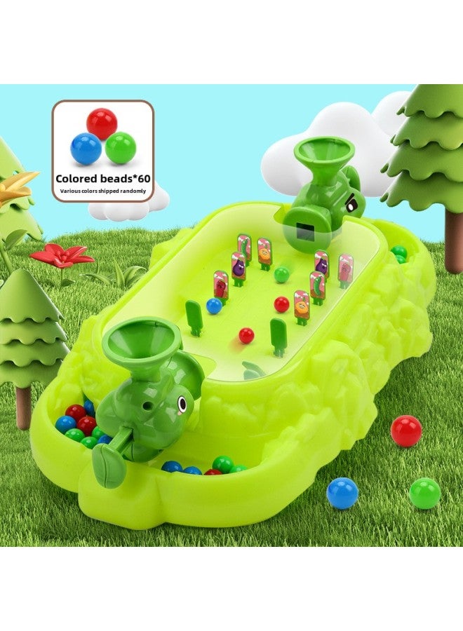 Plant War Pachinko Machine Shooting Desktop Game Machine Parent-Child Interaction Toy Gift-Colour: Plants Vs. Pinball Machine + 60 Beads  - Image 1