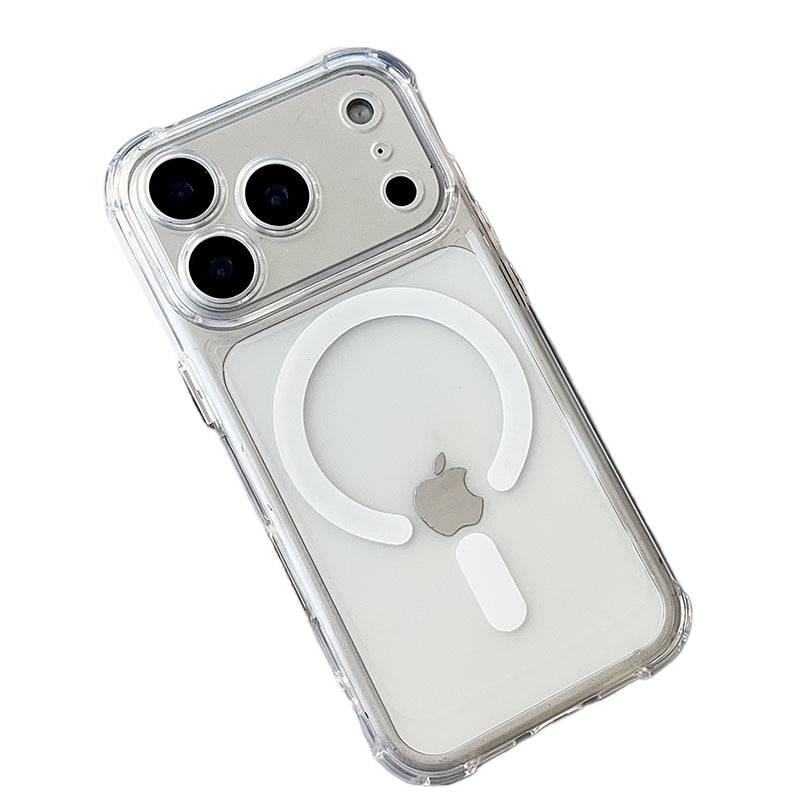 غطاء MagSafe بTPU لـ iPhone 15 / 15 Plus / 15 Pro / 15 Pro Max مع مقاوم للصدمات وحماية من السقوط مع مقاوم للصدمات مع مغناطيس قوي مع تغطية كاملة باللون برتقالي مغناطيسي من مادة TPU - Image 4