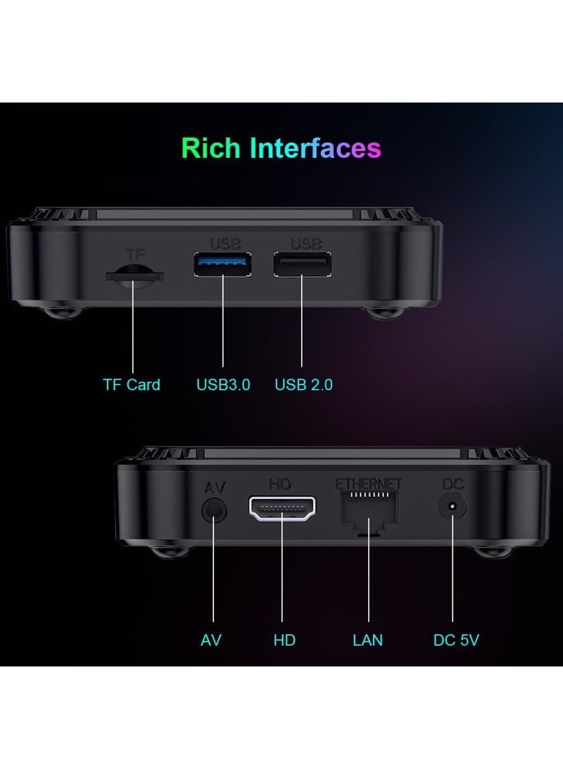 SYOSI Android 13.0 TV Box,HK1 RBOX 4GB RAM 128GB ROM RK3528 Quad-Core WiFi6 2.4Ghz/5.8Ghz BT5.0 8K HDR10+ Ultra HD USB3.0 with 2.4Ghz Mini Wireless Keyboard - Image 3