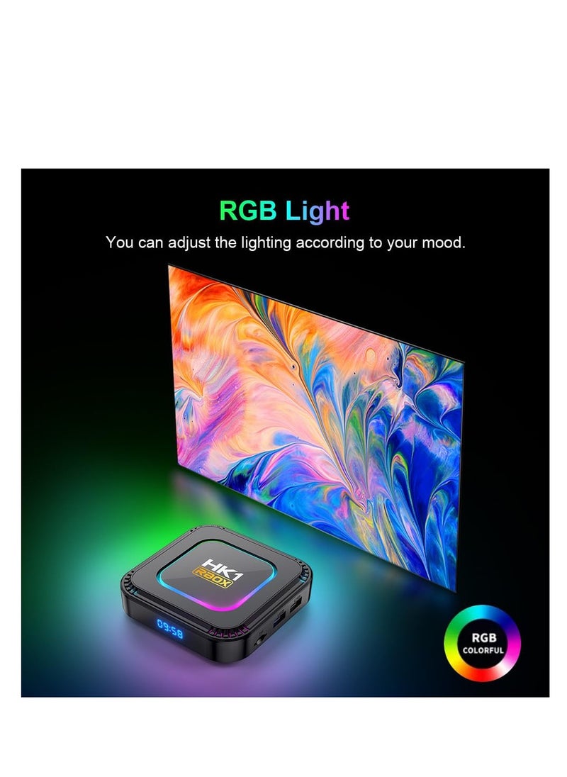 SYOSI - Android 13.0 TV Box, HK1 RBOX 4GB RAM 128GB ROM RK3528 Quad-Core WiFi6 2.4Ghz/5.8Ghz BT5.0 8K HDR10+ Ultra HD USB3.0 with 2.4Ghz Mini Wireless Keyboard Smart player - Image 1