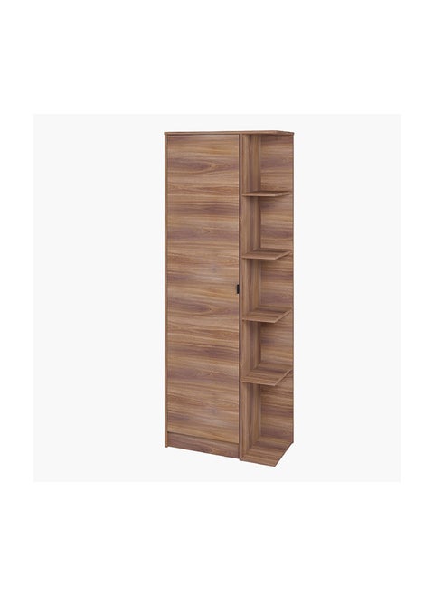 Bianca Woody Shoe Rack with 1 Door and 4 Shelves 35 x 182 x 67.5 cm