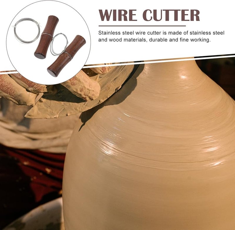 3 مجموعات من أدوات قطع الطين المحمولة المصنوعة من الفولاذ المقاوم للصدأ للفخار والحرف اليدوية، تقطيع وتقطيع فعال - Image 4