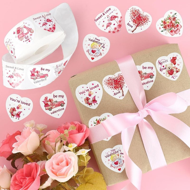 Spot wholesale, rolled Valentine's Day heart-shaped love roses, stickers, gifts, wedding, commercial decoration,  stickers - Image 3