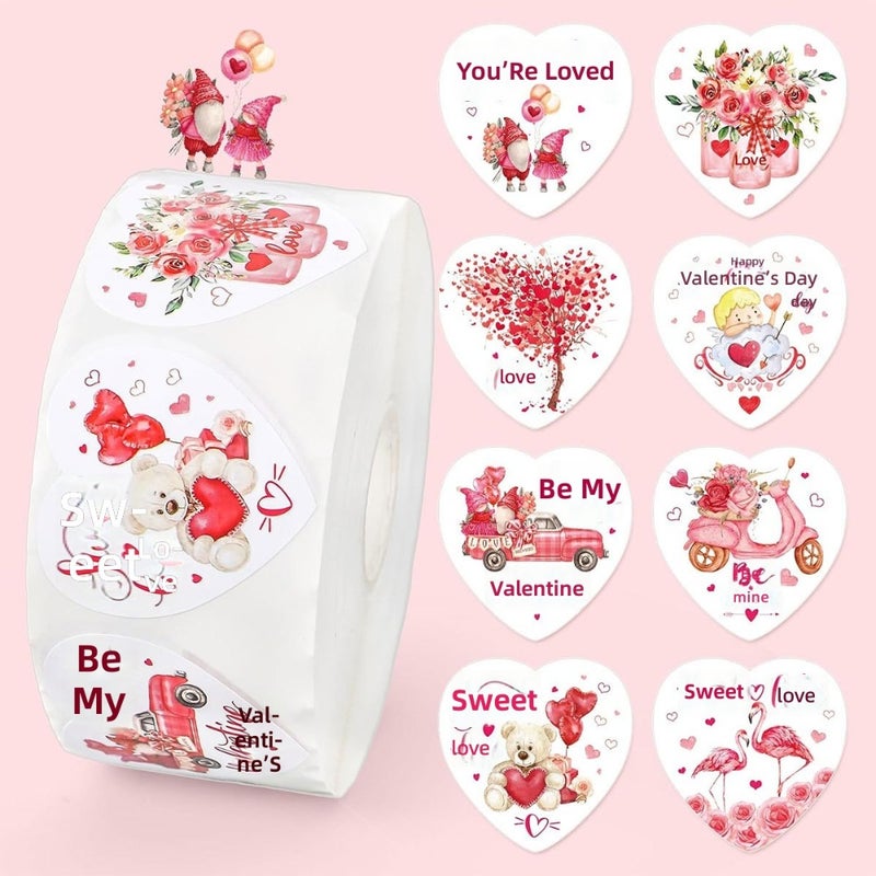 Spot wholesale, rolled Valentine's Day heart-shaped love roses, stickers, gifts, wedding, commercial decoration,  stickers - Image 1