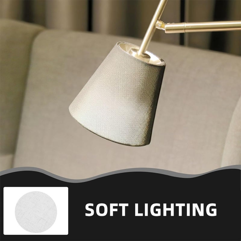 قرص منتشر LED مقاس 10 سم، غطاء إضاءة من القماش 4 قطع، واقي عيون ناعم، ظلال مصباح حضانة للسقف - Image 4