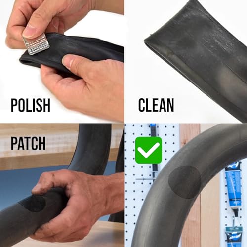 Mobi Lock 6Pcs Self-Adhesive Bicycle Tire Inner Tube Patch Repair Kit - Glueless Bike Tube Patches in Round, Square, and Rectangle Shape with Metal Rasp - by Mobi Lock - Image 4