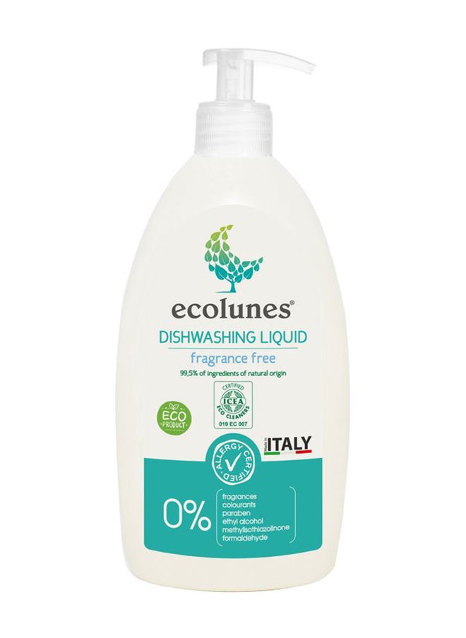 Ecolunes - Fragrance Free Dishwashing Liquid 500 ML - Image 1