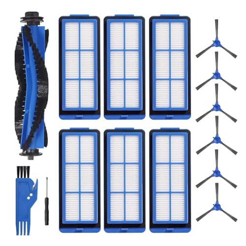 LesinaVac Replacement Part for Eufy RoboVac 11S Max, RoboVac 15C Max, RoboVac 30C Max RoboVac G30 Edge G10 Hybrid Robot Vacuum Cleaner Accessories Kit, Including 1 Main brush, 6 Side brushes, 6 Filters - Image 1