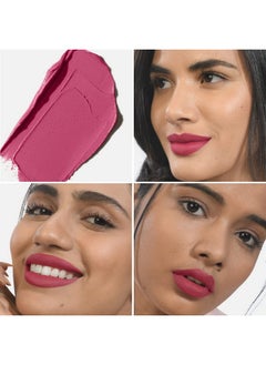 KIRO Lush Moist Matte Lipstick Tulip Bloom (Fresh Pink), 4.2 Gm, Smudgeproof, Long Lasting, Matte Lip Stick, Vegan, No Paraben, Jojoba Oil, Cocoa Butter, Non Toxic Lipstick For Intense Pigmentation  - Image 4