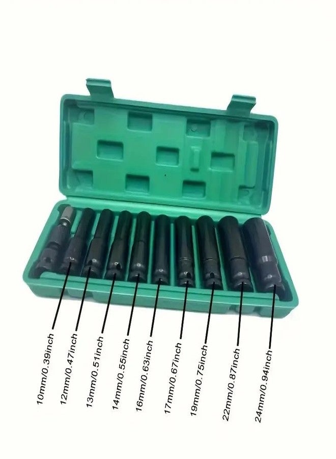 Mahi impex 11 Pieces 1/2-Inch Square Drive 78mm Deep Impact Socket Hex Set, 6-Point Standard Metric Sizes CR-V Steel 10mm to 24mm (11 in 1 impact socket set) - Image 5