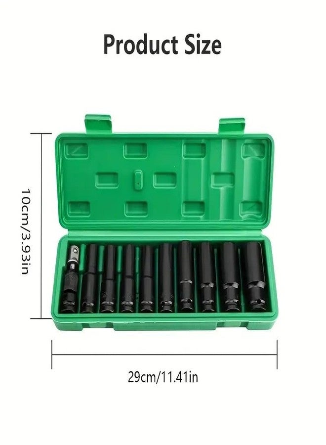 Mahi impex 11 Pieces 1/2-Inch Square Drive 78mm Deep Impact Socket Hex Set, 6-Point Standard Metric Sizes CR-V Steel 10mm to 24mm (11 in 1 impact socket set) - Image 3