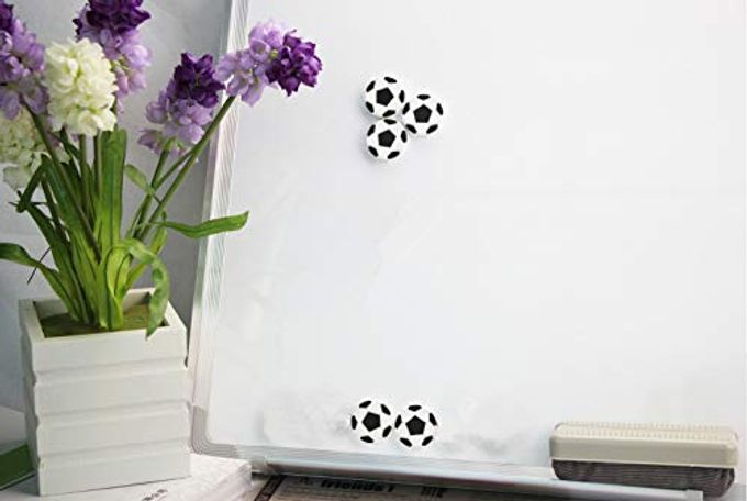 XMHF Football Shape Magnetic Sticker Round Soccer Refrigerator Whiteboard Fridge Magnet 10pcs - Image 3