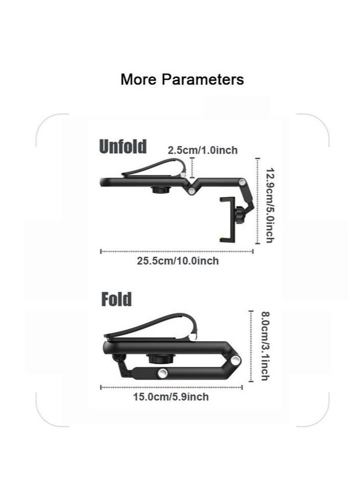 Rotatable and Retractable Car Phone Holder - 1080 Multifunction Sun Visor Universal 360 Rotating Cell Phone Holder Mobile Mount for Vehicle Rear View Mirror - Image 2