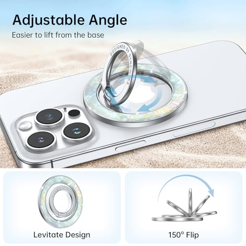Syncwire Magnetic Phone Grip for MagSafe, Sparkle Ring Holder, Rotatable Kickstand Bling Ring Stand Removable MagSafe Accessories for iPhone 17 Pro Max 16 15 14 13, Android, Samsung etc. - Image 3