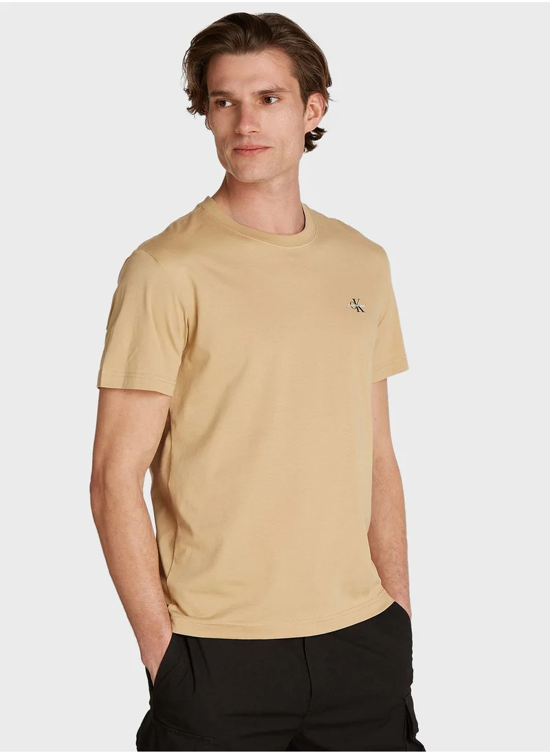 Calvin Klein Jeans 2 Pack Logo Crew Neck T-Shirt