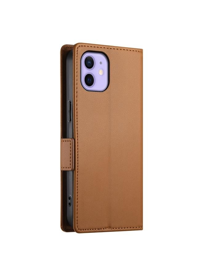 Zaboon Case For iPhone 12 / 12 Pro Side Buckle Magnetic Frosted Leather Phone Case - Image 3