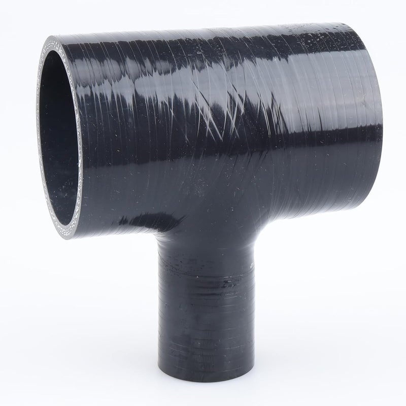 AC PERFORMANCE ID 2.25" (57mm), Spout ID 1" (25mm), T-Piece 3 Way BOV Coupler,Full Length 3.9"(100mm),Branch Length 1.96"(50mm), Automotive Pure Silicone Hose, Black - Image 3