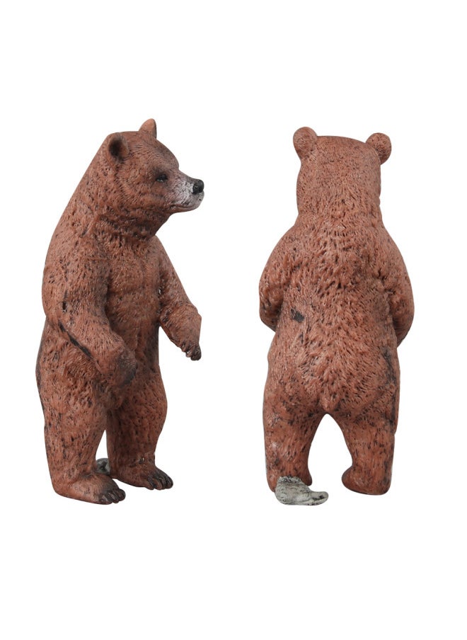 Generic - Boutique Animal Model Toy Suit Big Brown Bear Wild Bear Model Animal Toy Hand-made Model-Color:Set Of 4 Brown Bears 318g - Image 1