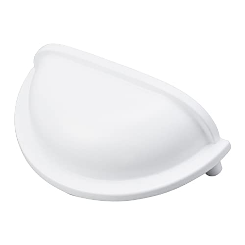 Pastlla 4pcs 3" (77mm) Hole Center White Decorative Cabinet Cup & Drawer Pull Handles - Vintage Zinc Alloy - Image 3