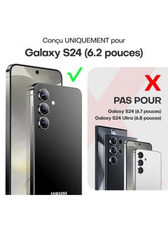Generic For Samsung Galaxy S24 Case, TPU Soft Film Screen Protector X2, Tempered Glass Camera Protector X2, Slim Fit Transparent Mobile Phone Back Cover 5-in-1 Full Body Protetive Accessorise  - Image 2