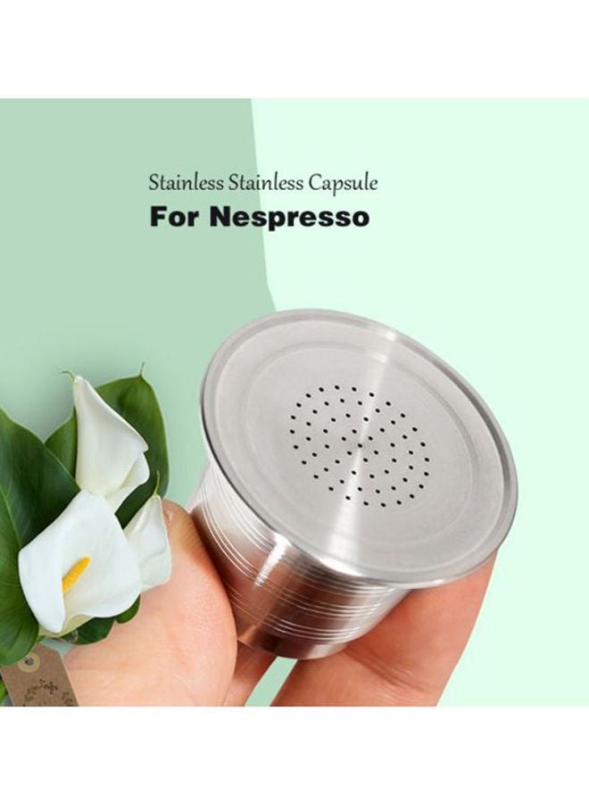 NIBEMINENT Refillable Stainless Steel Coffee Filter Cup Silver - Image 2