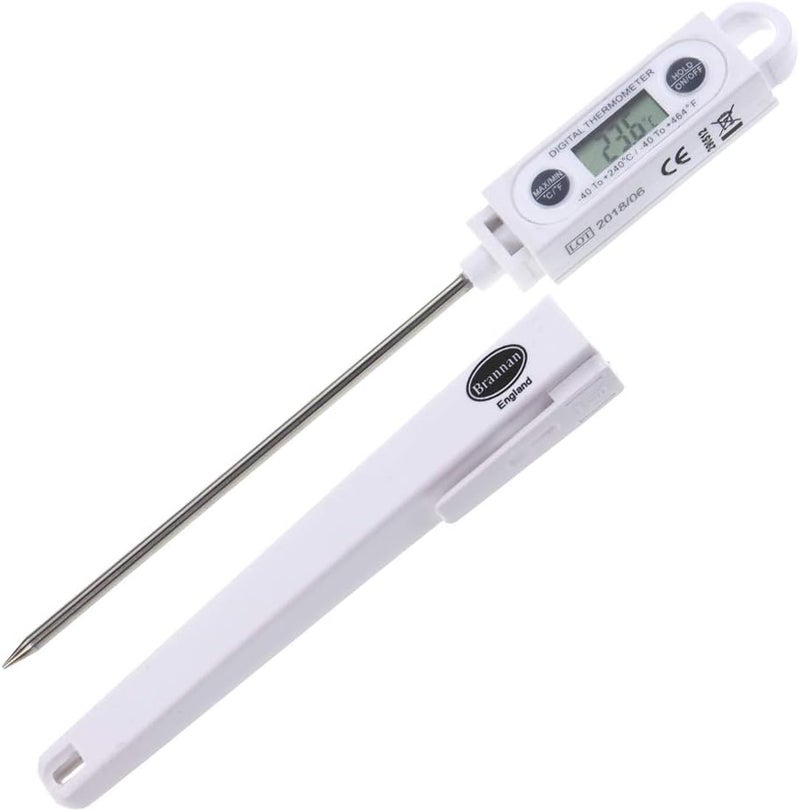برانان مقياس حرارة اللحوم الرقمي الفوري من برانان - أفضل مقياس حرارة سريع مقاوم للماء للطهي في المطبخ، ومسبارات درجة الحرارة للخبز في الهواء الطلق والسوائل والشواء والمدخنات - Image 1