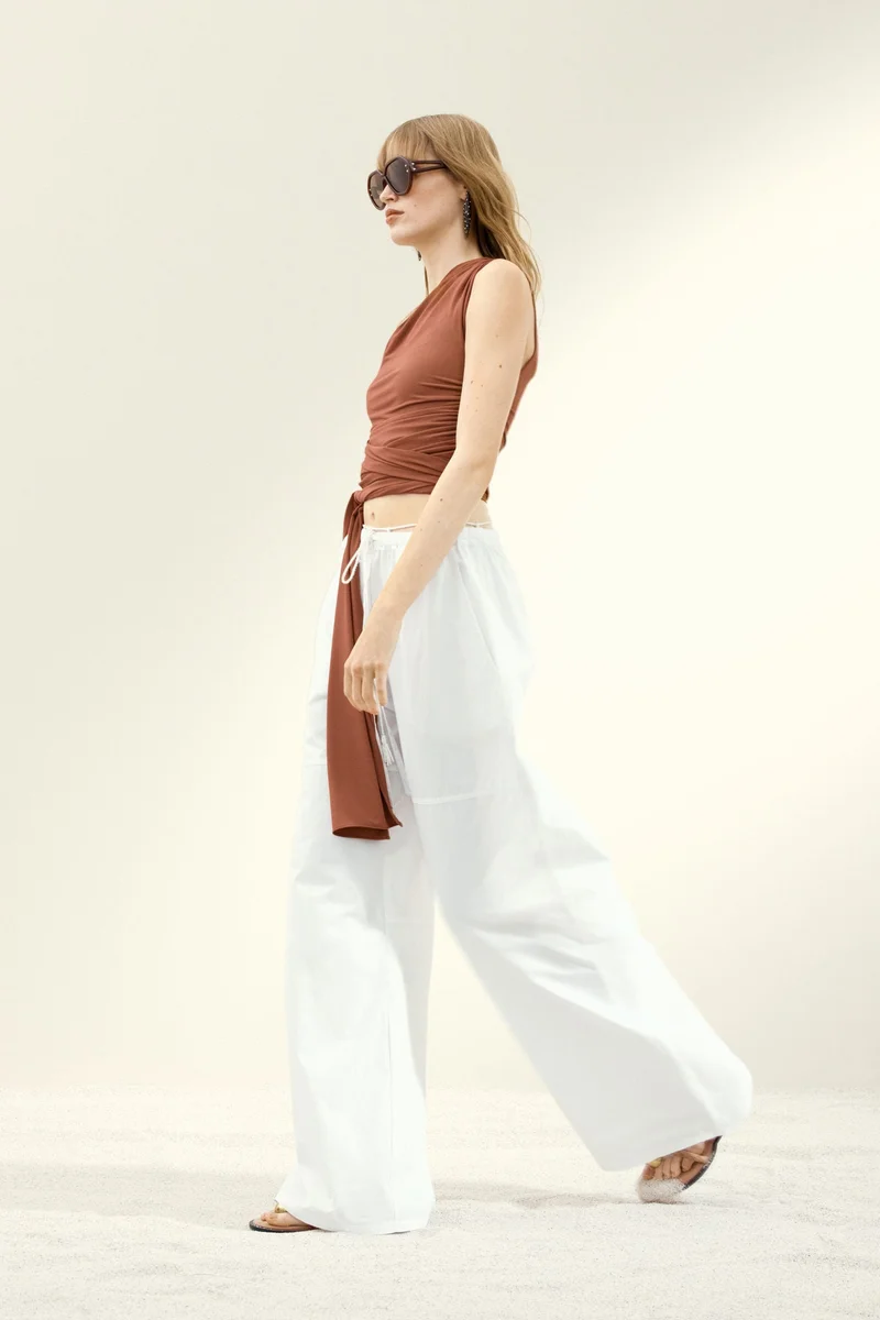 H&M Asymmetric wrap top