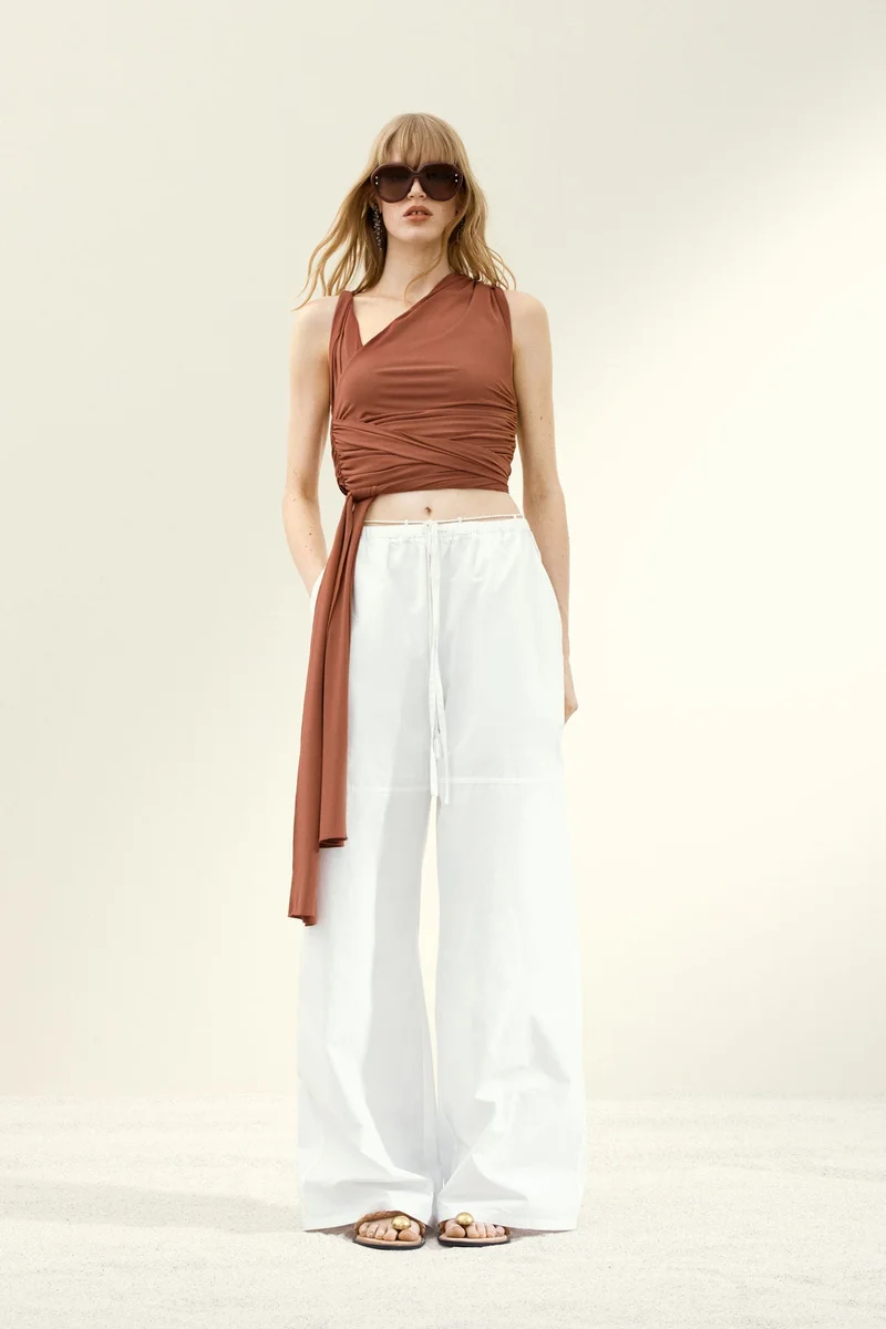 H&M Asymmetric wrap top