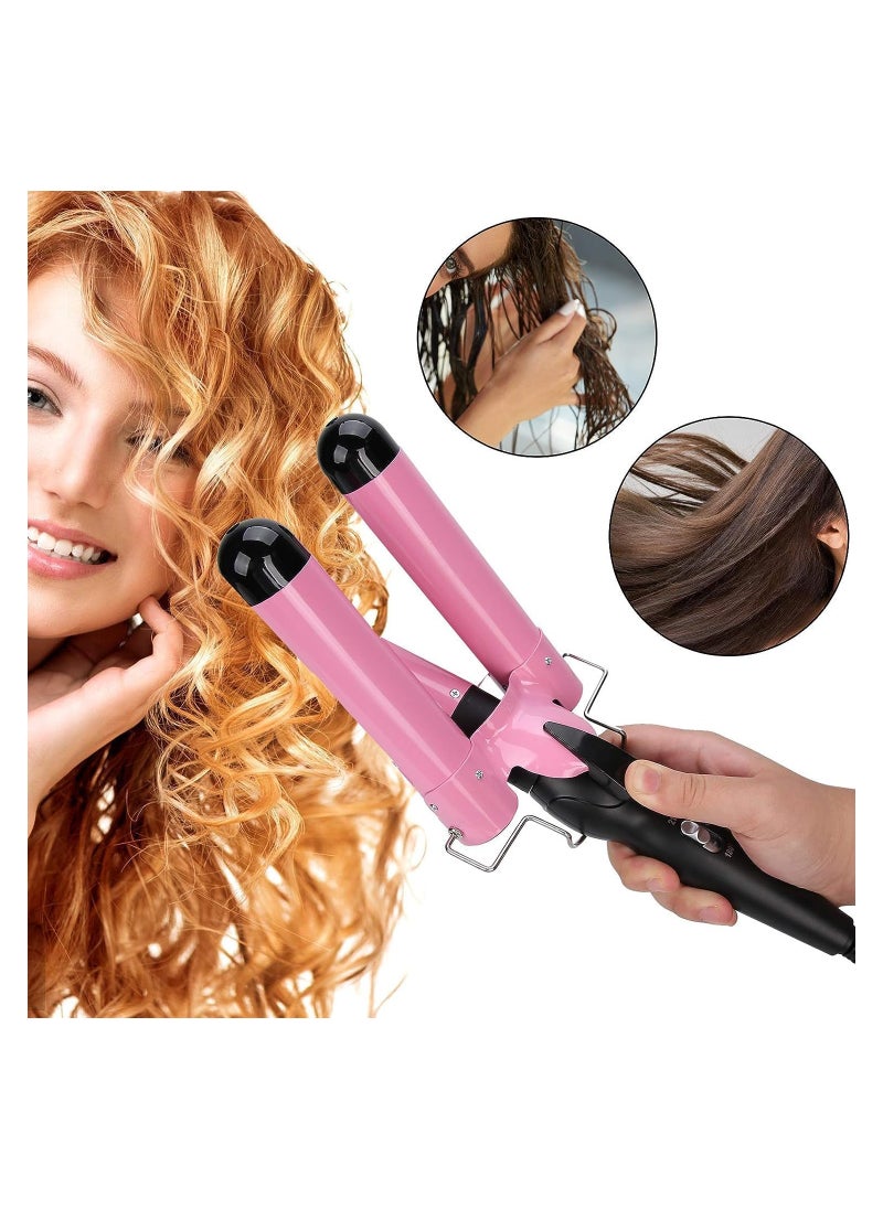 Generic 3 Barrel Curling Iron, 32mm Hair Curler Electric Hair Waver Temperature Adjustable Quick Heated Hair Crimper Styling Tools Ideal for Salon and Home  - Image 3