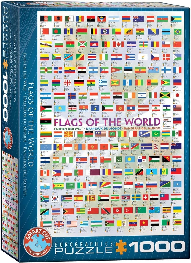 Eurographics 1000-Piece Jigsaw Puzzle - Flags of the World