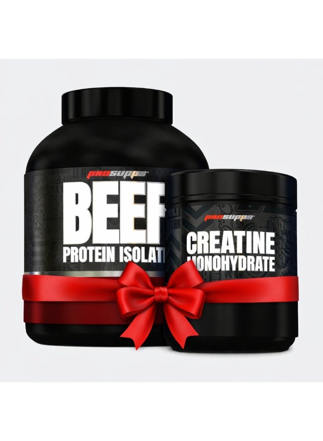 ProSupps Beef Protein Isolate powder 4lb Cola Lime + Prosupps Creatine Monohydrate Unflavored 300g - Image 1