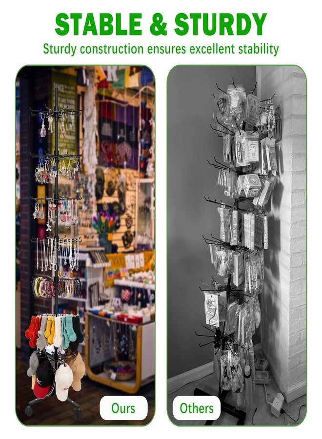 Qufiona Retail Display Stand, 7 Tier Rotating Display Stand for Vendor Events Spinning Display Stands Rack for Craft Shows, Jewelry, Keychain, Earring, Ornament - Image 2