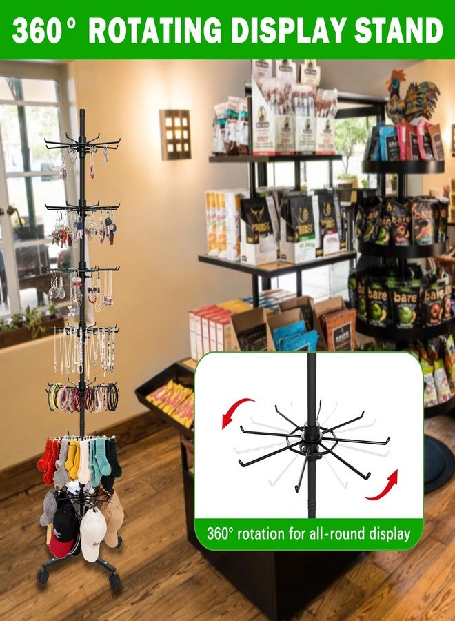 Qufiona Retail Display Stand, 7 Tier Rotating Display Stand for Vendor Events Spinning Display Stands Rack for Craft Shows, Jewelry, Keychain, Earring, Ornament - Image 4