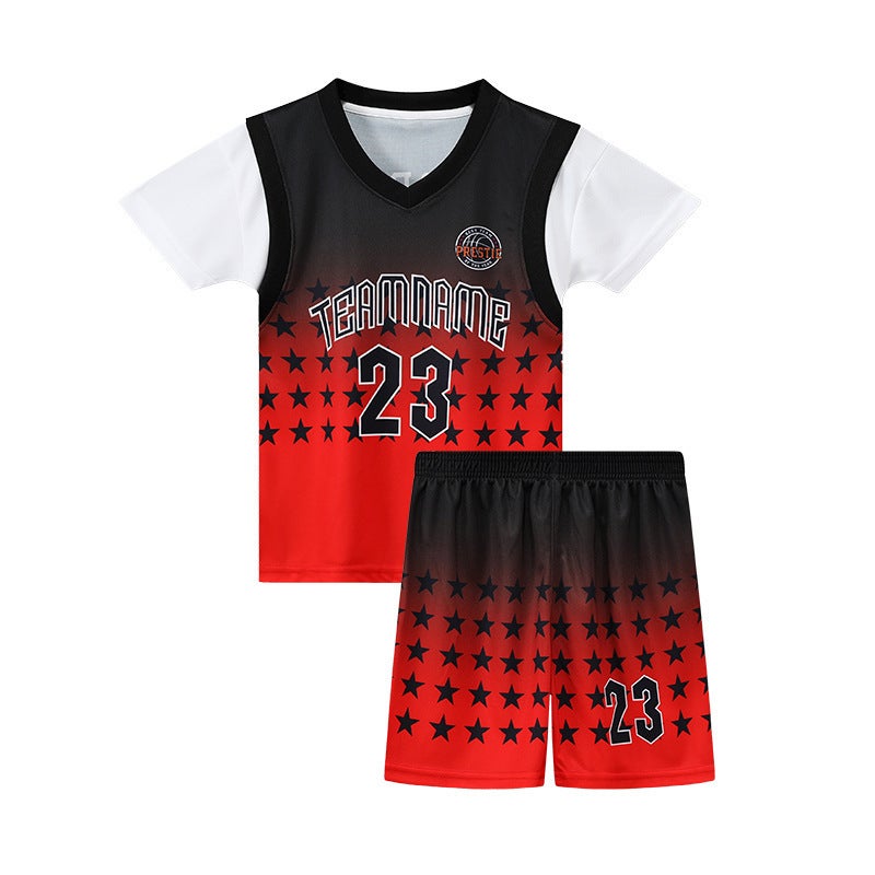 Children'S Basketball Uniforms Boys And Girls Printed Kindergarten Primary School Students No. 24 Jersey Light Board Performance Jersey Trade - Image 5