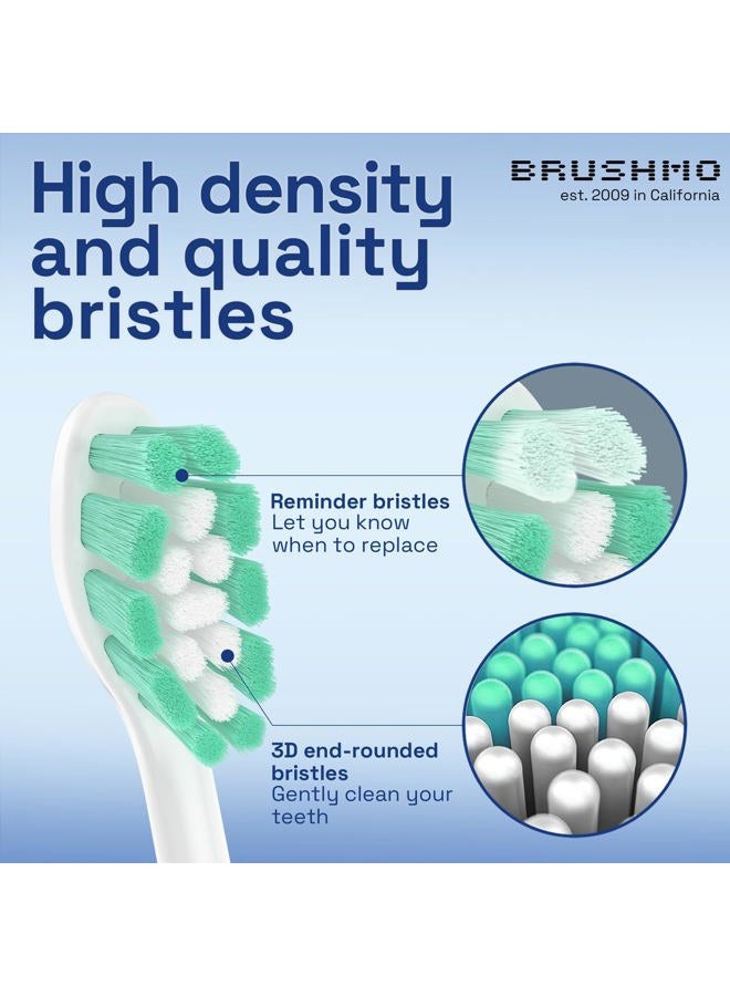 Brushmo Replacement Toothbrush Heads Compatible with Philips Sonicare Electric Toothbrush, White, 10 pc Variety Pack - Image 4