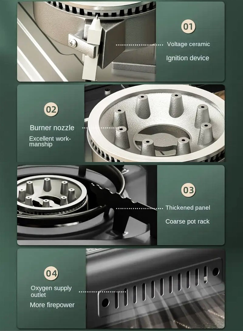 DBLEW Portable Dual Fuel Camping Gas Stove  Single Burner with Butane and LPG (Propane) Compatibility, Automatic Piezo Ignition, Safety Lock System, Lightweight Stainless Steel Design, Includes Carrying Case for Home Kitchen, Outdoor Cooking, Camping, BBQs, Hiking, and Emergency Use - Image 5