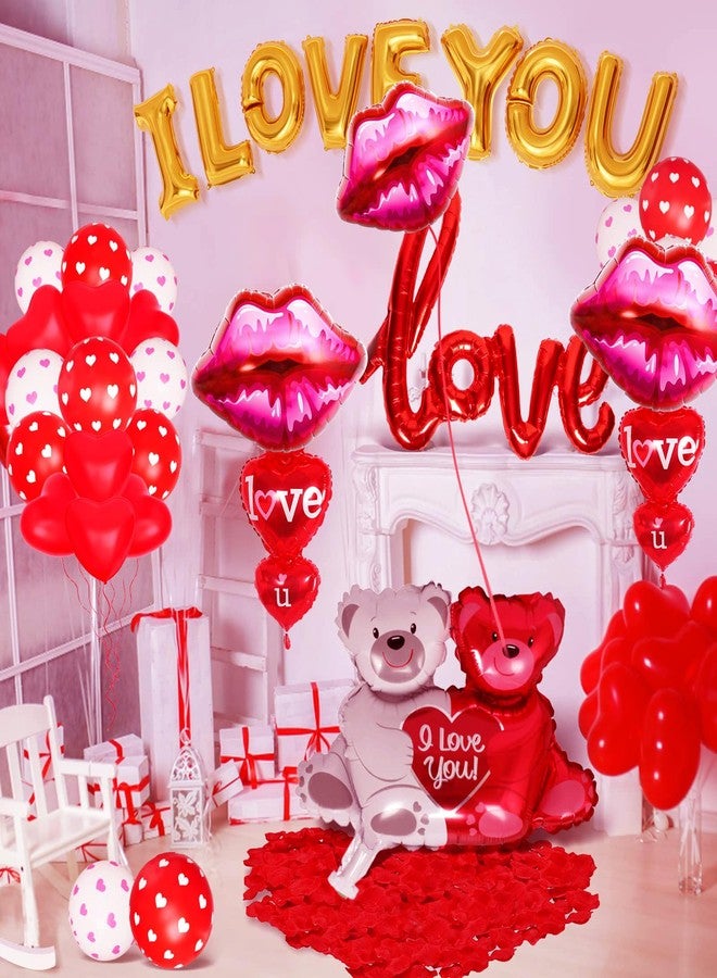 Oarkive 4pcs Lip Balloons Kiss Balloons Valentines Foil Balloons Gals Balloons Valentines Day Balloon Set Lip Prop Vday Balloons for Lip Decorations Galentines Party Valentines Day Decorations Girls Night - Image 4