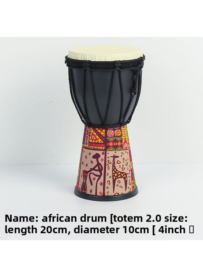Somali Goat African Drum For Adults and Children Beginners Hand Drum Professional Performance Teaching Drum African drum [totem 2.0] 4-inch - Image 1
