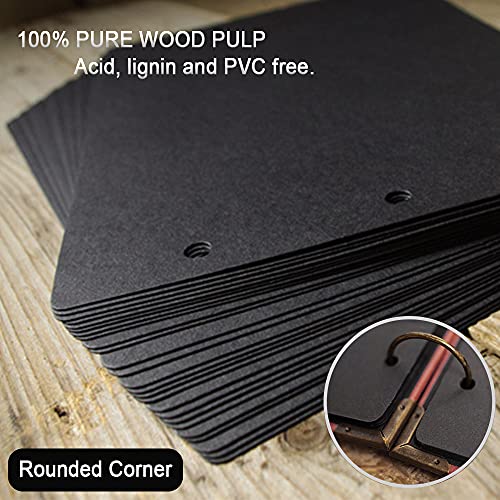 ADVcer 10 Sheets Double Sided 9.84 x 10.24 inch Refill Pages - Acid Free Thick Additional Craft Paper Cardboard for All Series ADVcer 10x10 Three-Ring Loose-Leaf Binder Photo Album Scrapbook (Black) - Image 3
