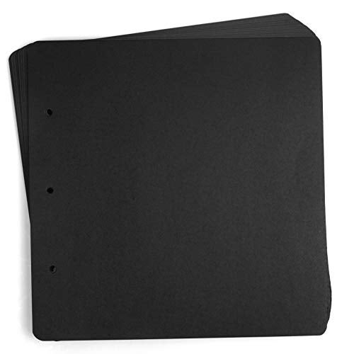 ADVcer 10 Sheets Double Sided 9.84 x 10.24 inch Refill Pages - Acid Free Thick Additional Craft Paper Cardboard for All Series ADVcer 10x10 Three-Ring Loose-Leaf Binder Photo Album Scrapbook (Black) - Image 1