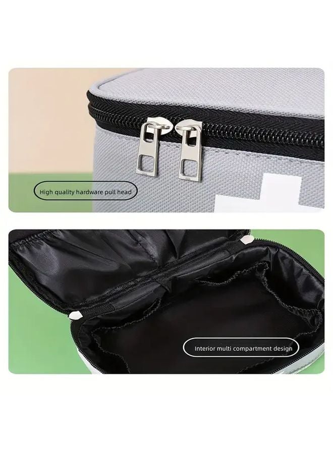 حقيبة إسعافات أولية طبية كبيرة حمراء مصنوعة من قماش متين مع مقابض محمولة للاستخدام المنزلي والخارجي - Image 3